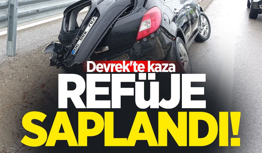 Devrek'te feci kaza: Refüje saplandı!