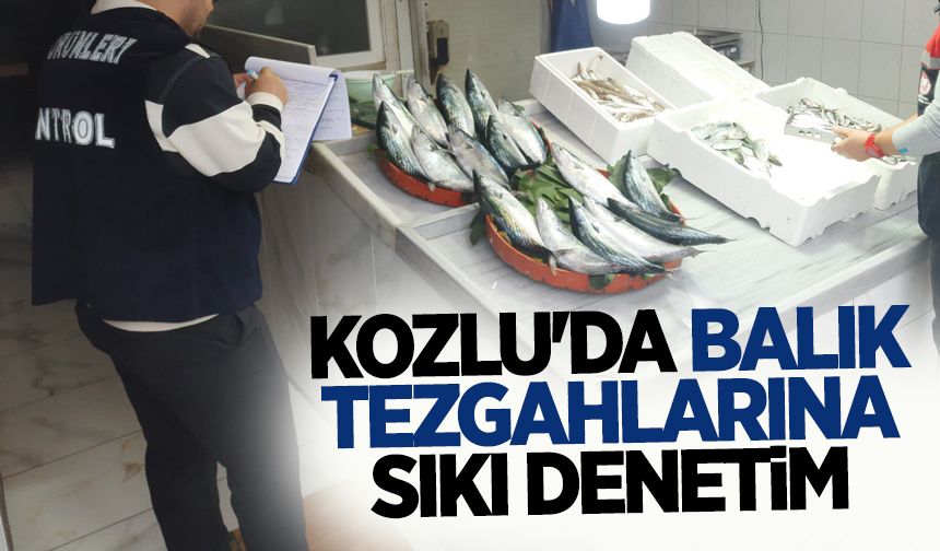 Kozlu'da balık tezgahlarına denetim