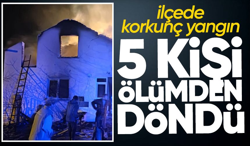 5 kişilik aile yanmaktan son anda kurtuldu