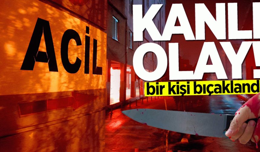 Eğlence mekanı önünde bıçaklı kavga : 1 yaralı