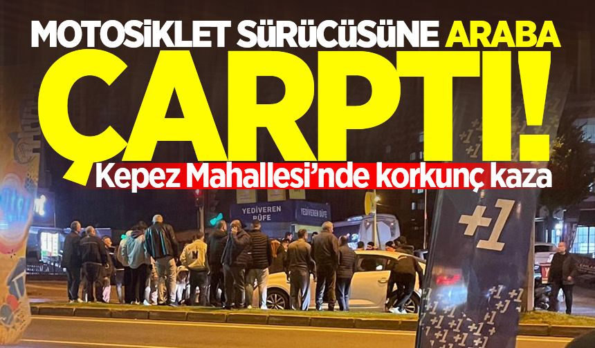 Ereğli'de kaza: Otomobil motosiklete çarptı!