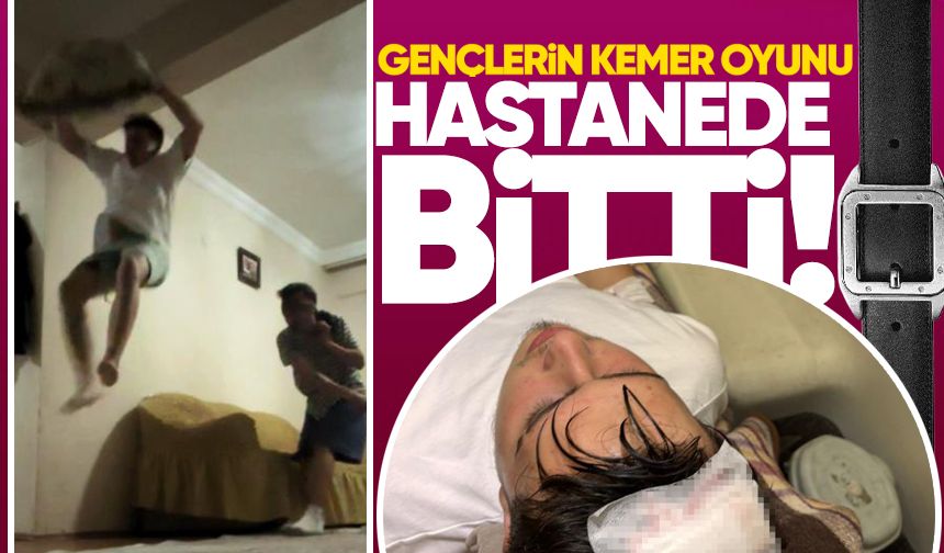 Gençlerin kemer oyunu hastanede bitti