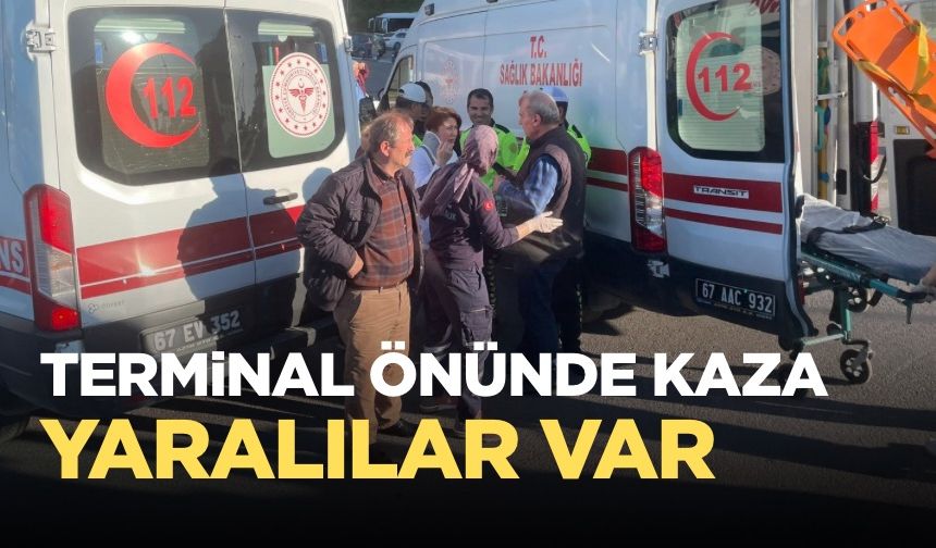 Terminal önünde kaza