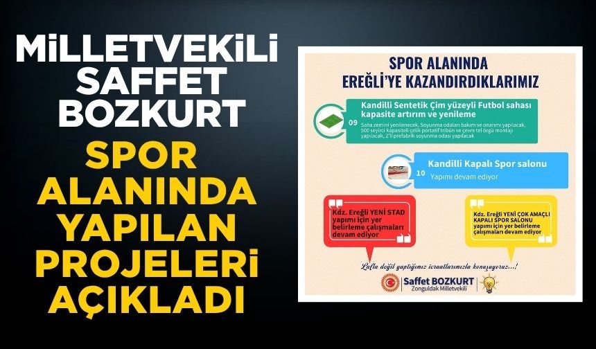 Milletvekili Bozkurt tamamlanan projeleri açıkladı