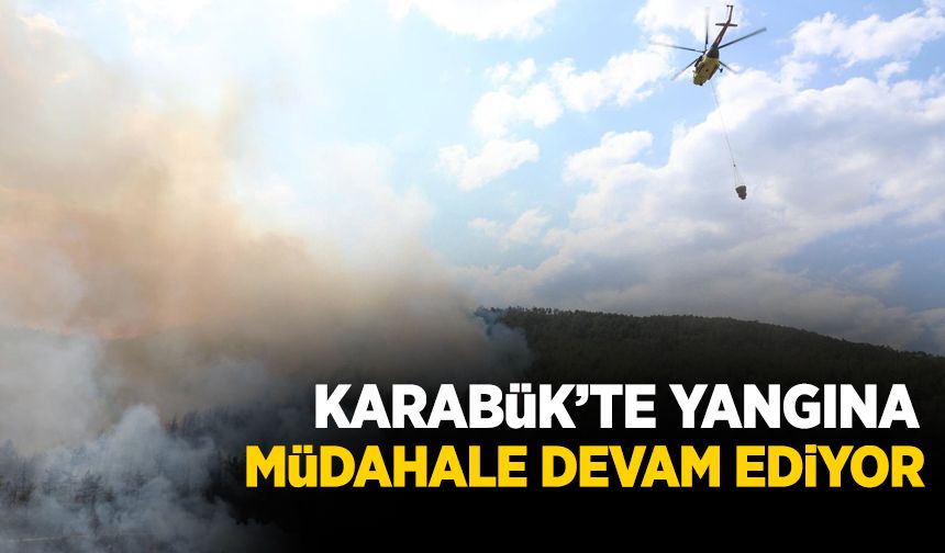 Karabük’te orman yangınına müdahale sürüyor