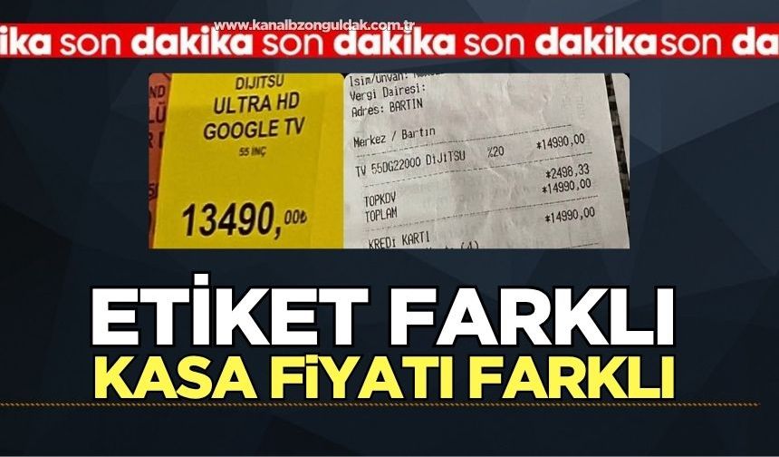 Zincir markette skandal olay: Etiket ve Kasa fiyatında büyük fark
