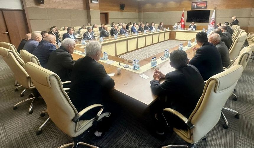 Devrek'li muhtarlar AK Parti grup toplantısında Cumhurbaşkanını dinledi