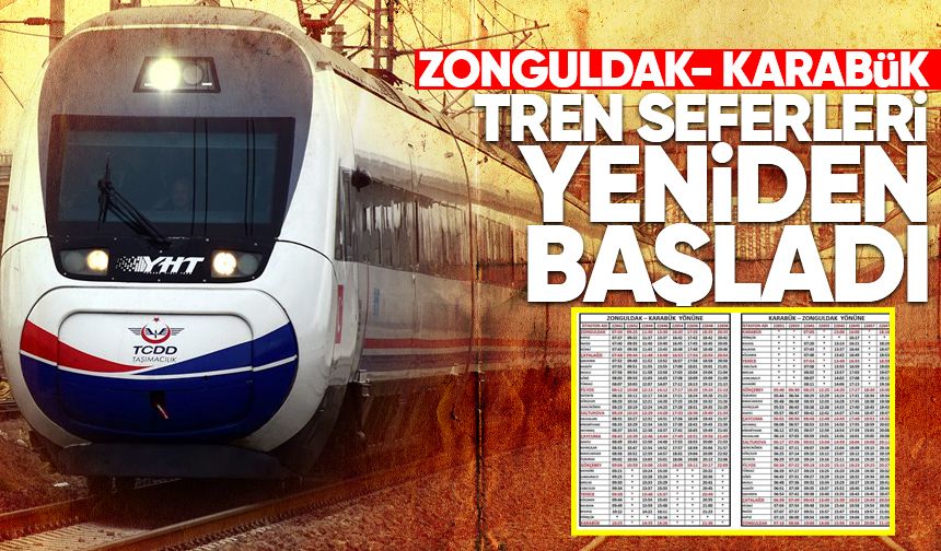 Zonguldak- Karabük tren seferleri yeniden başladı