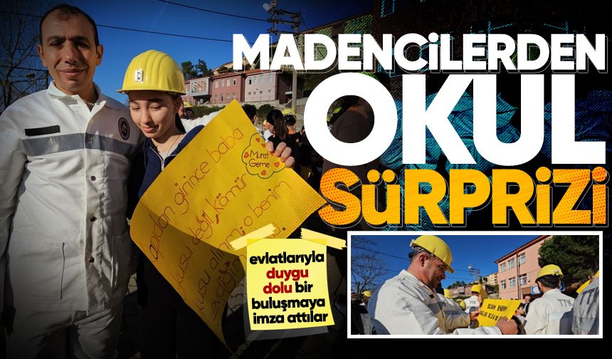 Madencilerden okul sürprizi: Evlatlarıyla duygu dolu bir buluşmaya imza attılar!