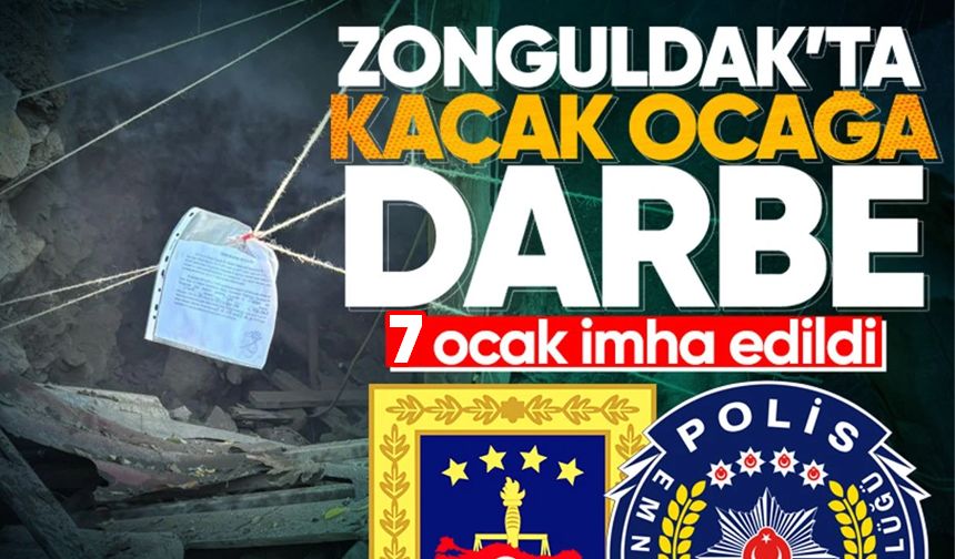 Zonguldak’ta 7 kaçak maden ocağı imha edildi