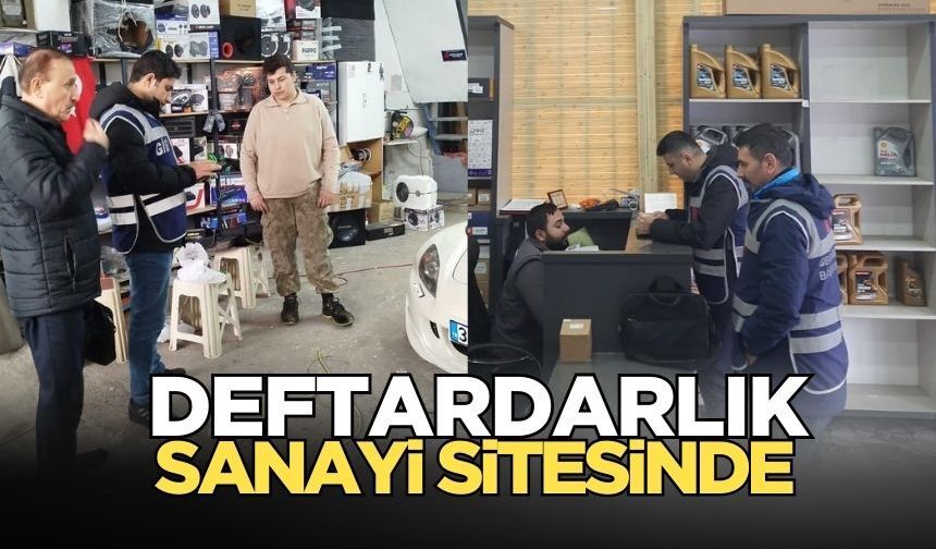 Defterdarlık oto sanayi sitelerinde denetim gerçekleştird