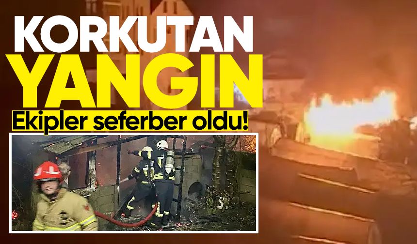 Mahallede korkutan yangın: Ekipler seferber oldu!