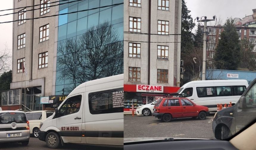 Zonguldak’ta cumartesi trafiği yine kilitlendi: Dolmuşlar güzergâh dışına çıktı