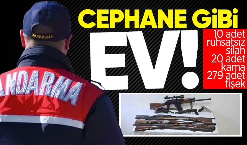 Cephane gibi eve jandarmadan büyük baskın