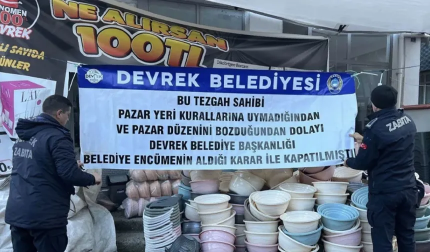 Pazar tezgahı encümen kararıyla kapatıldı