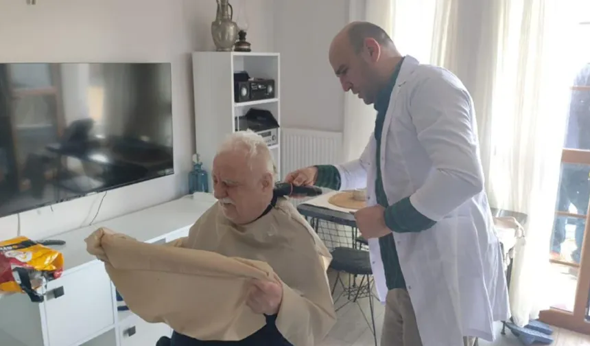 Gökçebey'de 'Evde Berber' hizmeti başladı