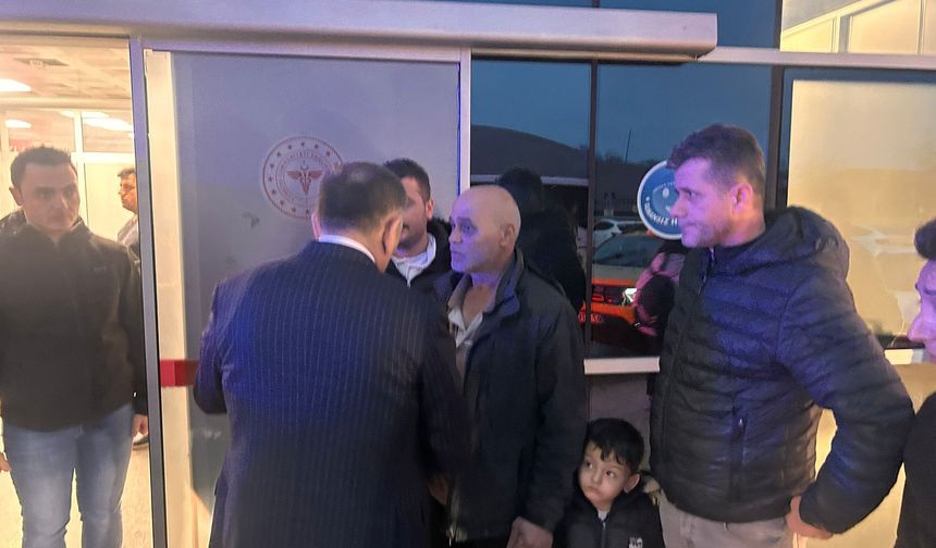 Vali Hacıbektaşoğlu yaralı maden işçisini ziyaret etti