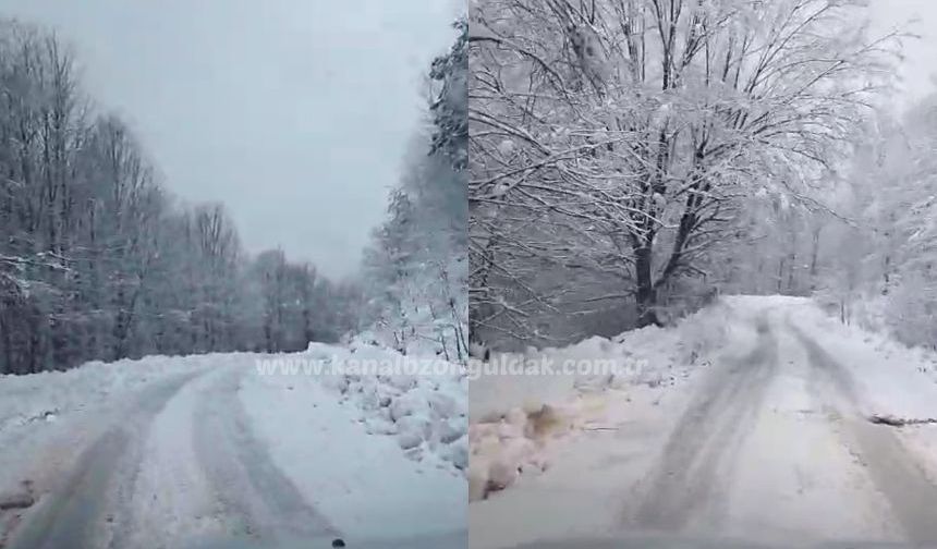Zonguldak’ta yüksek kesimlerde kar etkisini gösterdi