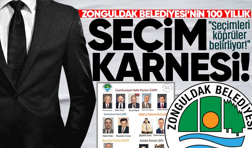 Zonguldak Belediyesi’nin 100 yıllık seçim karnesi: "Seçimleri köprüler belirliyor!"