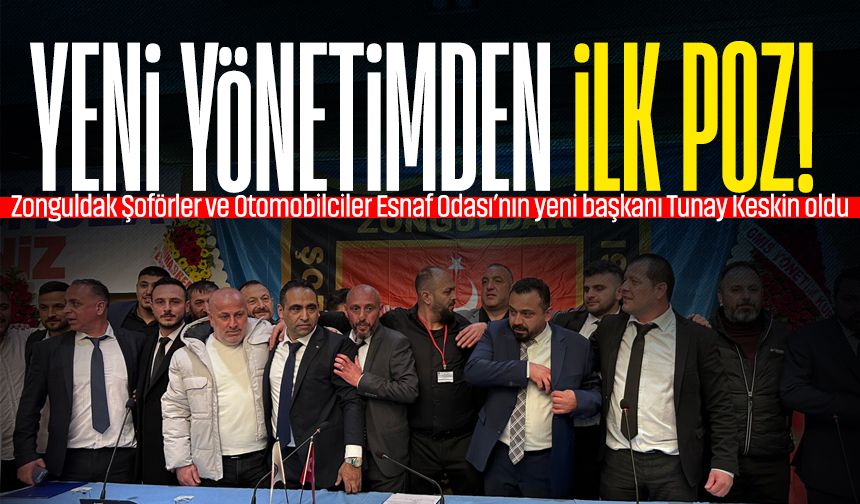 Zonguldak Şoförler Odası’nın yeni yönetiminden ilk poz!