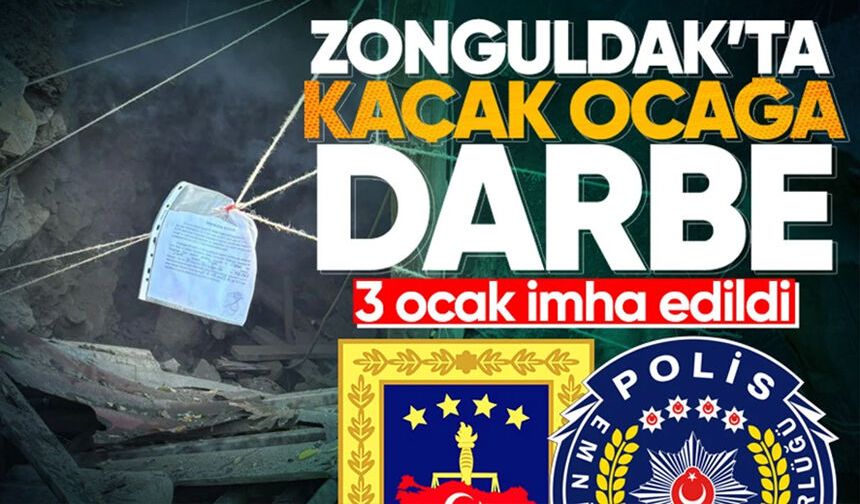 Zonguldak'ta 3 kaçak ocak imha edildi