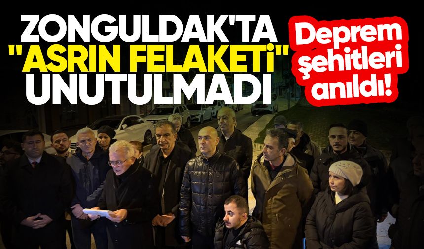 Zonguldak'ta "asrın felaketi" unutulmadı: Deprem şehitleri anıldı!