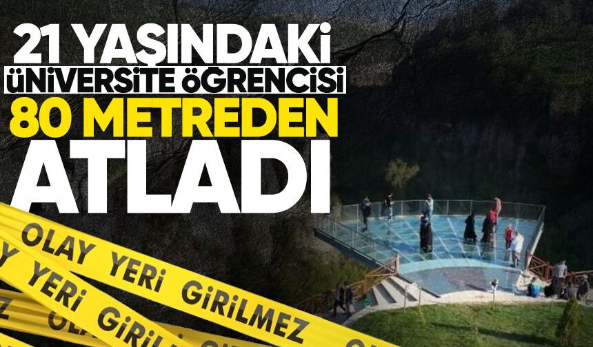 21 yaşındaki üniversite öğrencisi 80 metreden atladı!