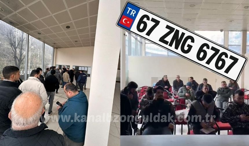 Zonguldak’ta APP plaka cezası sürücülere kuyruk oluşturdu