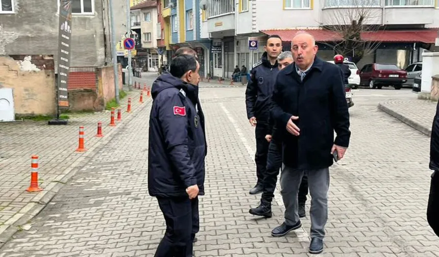 Gökçebey'de trafik ve yaya güvenliği için sahada inceleme