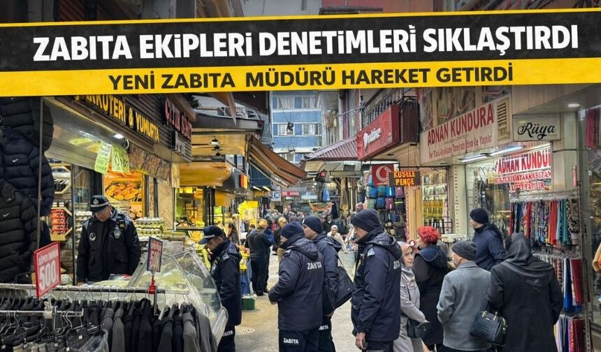 Zabıta ekiplerinden kaldırım denetimi