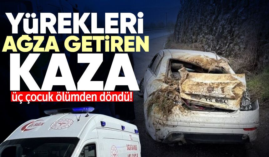 Zonguldak karayolunda yürekleri ağza getiren kaza