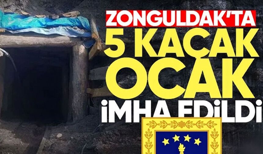 Zonguldak'ta 5 kaçak ocak imha edildi