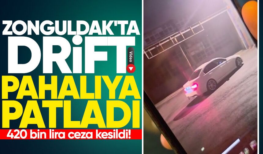 Zonguldak'ta drift pahalıya patladı: 420 bin lira ceza kesildi!