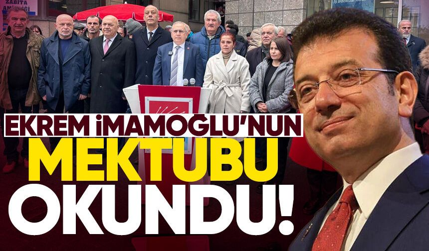 Zonguldak'ta Ekrem İmamoğlu'nun mektubu okundu