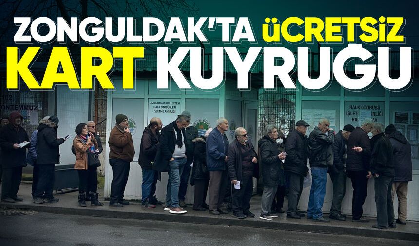 Zonguldak’ta ücretsiz kart mesaisi: Gişe önünde uzun kuyruk oluştu