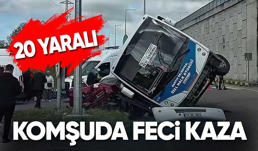 Bartın’da halk otobüsü kaza yaptı: 20 yaralı!