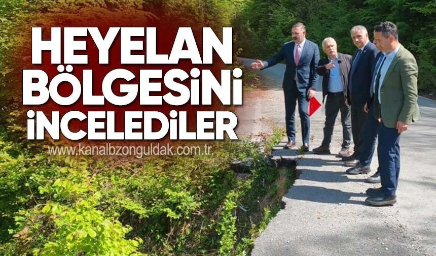 AK Parti Heyeti Heyelan Bölgesinde İncelemelerde Bulundu