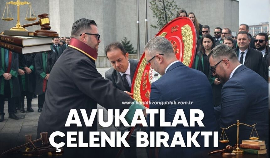 Zonguldak’ta Avukatlar çelenk bıraktı