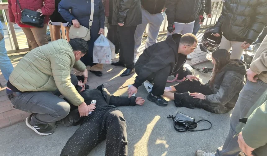 Otomobil ile motosiklet çarpıştı: 2 kişi yaralandı