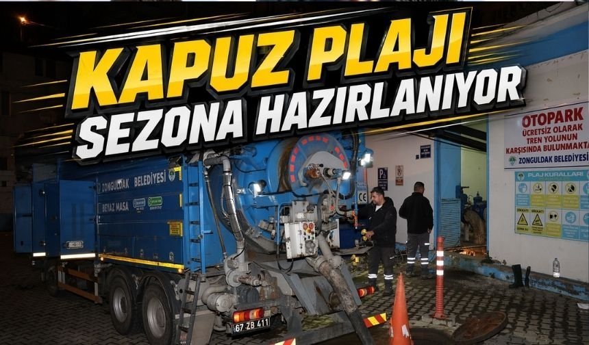 Kapuz Plajı yaz sezonuna hazırlanıyor