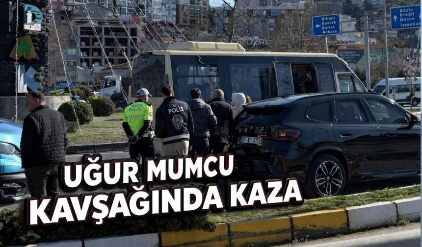 Zonguldak’ta dolmuş ve otomobil çarpıştı