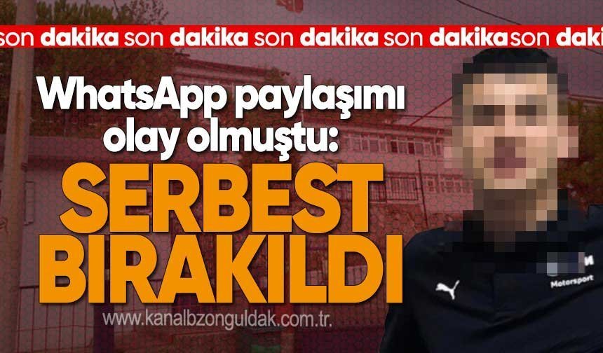 Lise öğrencisi serbest bırakıldı