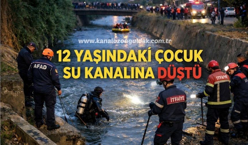 Alaplı’da korkunç olay: 12 yaşındaki çocuk su kanalına düştü