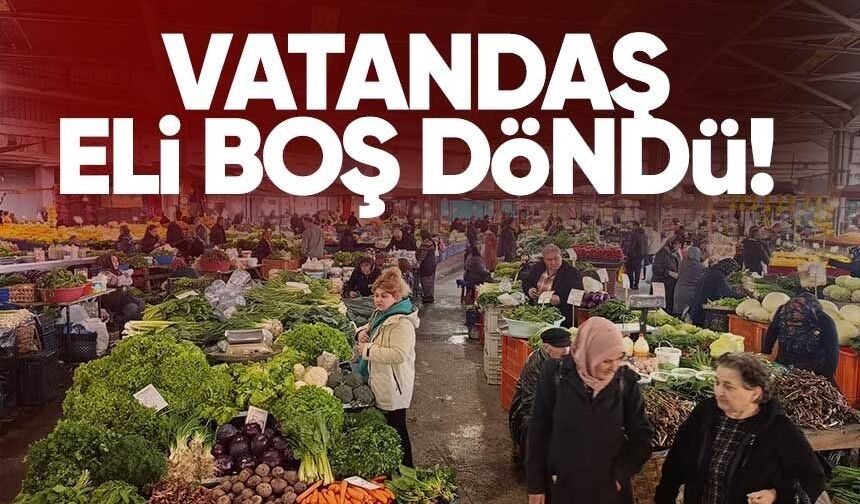 Zonguldak’ta halk pazarı boş kaldı