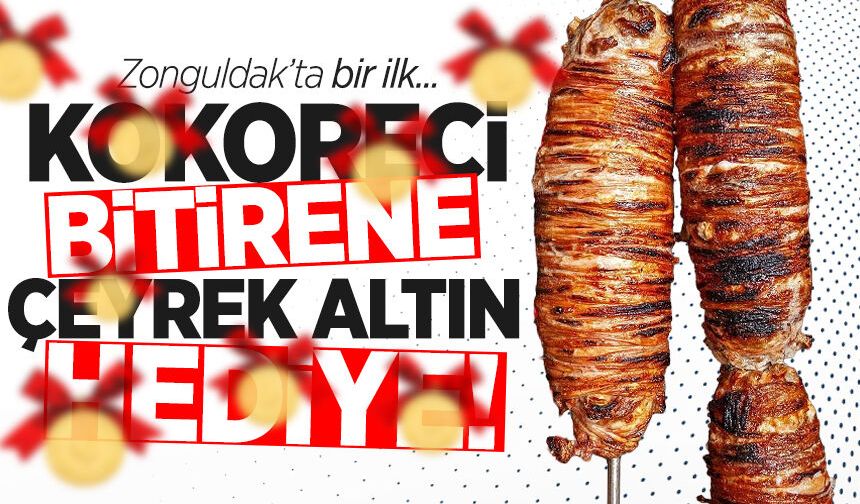 Zonguldak’ta bir ilk: Bir bütün kokoreci bitirene çeyrek altın hediye!