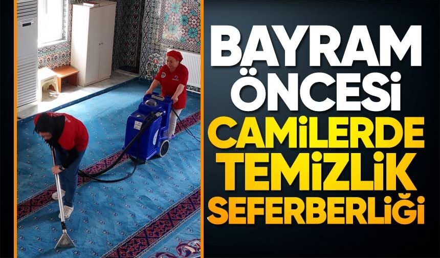 Zonguldak’ta Bayram Öncesi Camilerde Temizlik Seferberliği