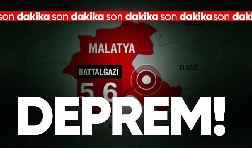 Malatya'da 5,6 büyüklüğünde deprem