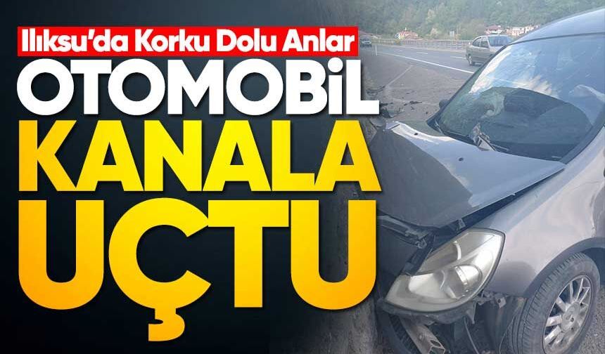 Kontrolden Çıkan Araç Kanala Uçtu!