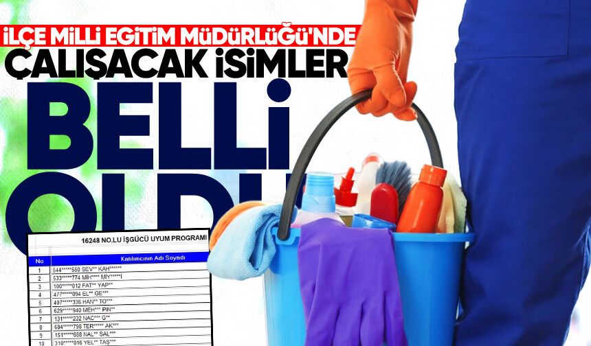 İlçe Milli Eğitim Müdürlüğü'nde çalışacak isimler belli oldu