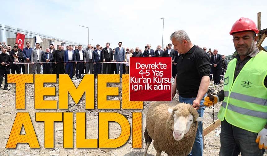 Devrek’te 4-5 Yaş Kur’an Kursunun Temeli Atıldı